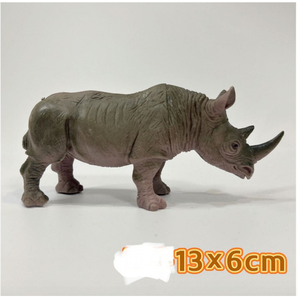 Miniatur badak - mainan hewan edukasi Badak Rhino - animal toys figure Rhino