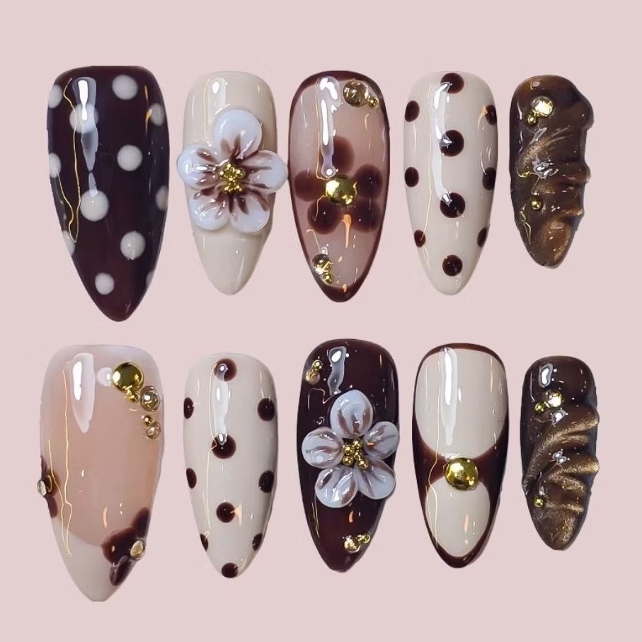 Press On Nails Custom Fake Nails Custom Wedding Fake Nails Kuku Palsu