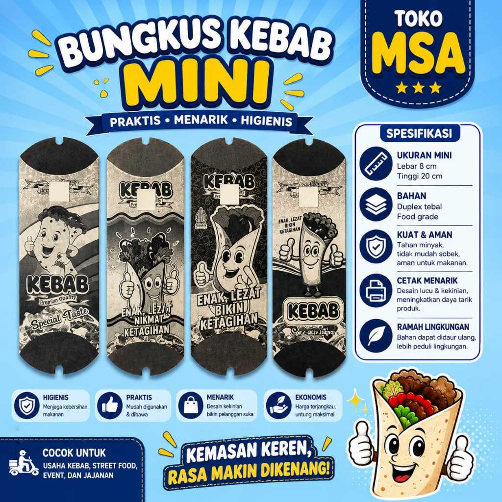 Kemasan kebab  Packaging kebab  Box kebab  Wadah kebab  Bungkus kebab  Desain kemasan kebab  Kemasan