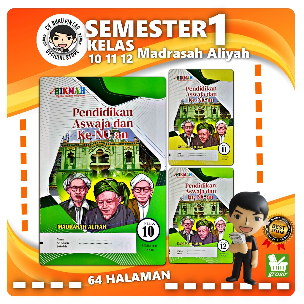 LKS ASWAJA KE-NU-AN MA KELAS 10 11 12 SEMESTER 1 & 2 | HIKMAH - MEDALI
