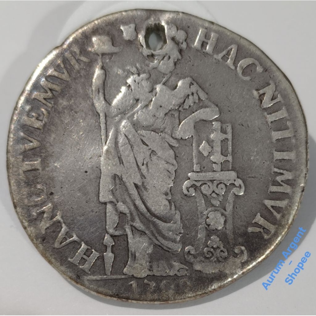 G.1--1 PC KOIN PERAK KUNO ASLI 3 GULDEN UTRECHT TH 179..... -- SILVER COIN --
