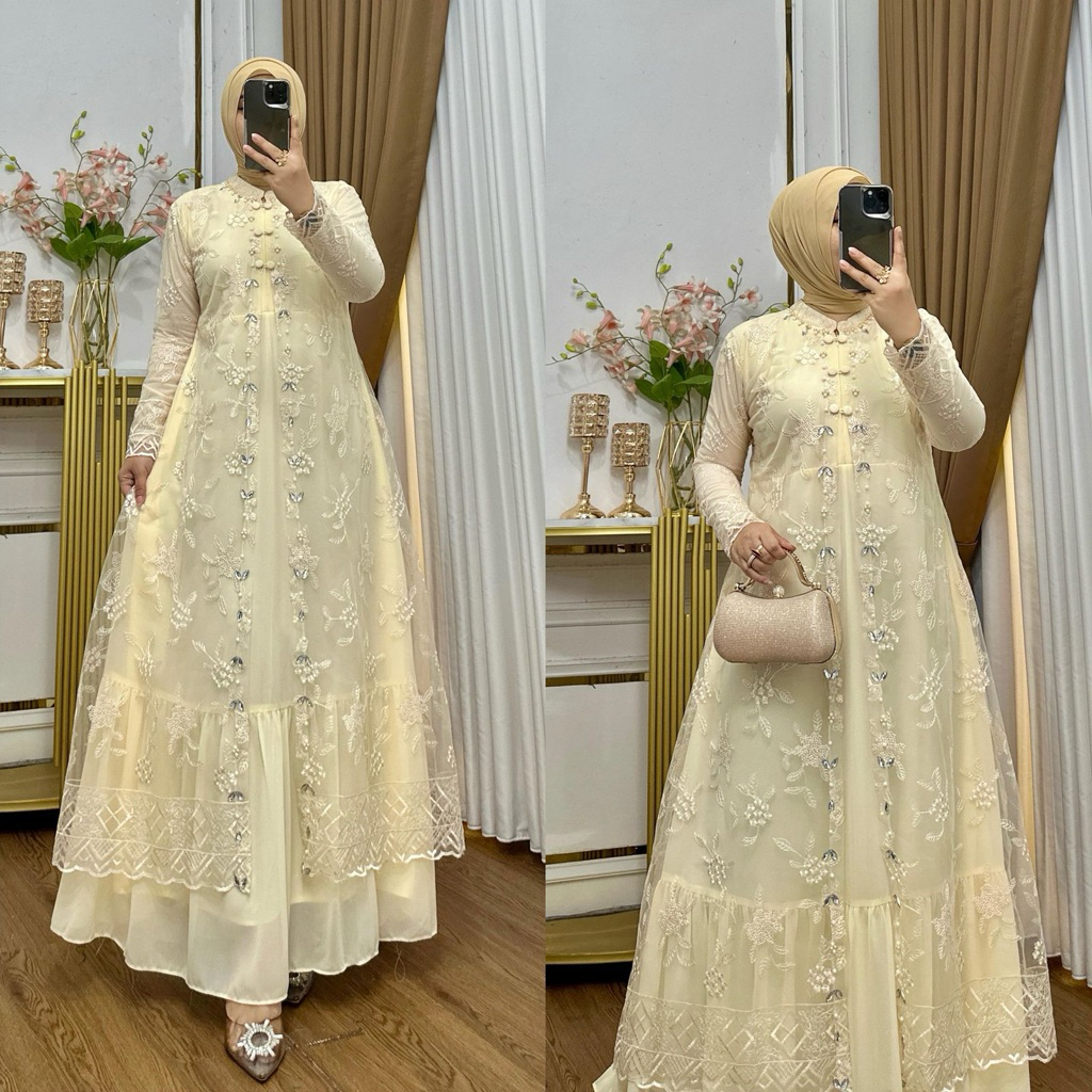 Gamis Tile Jumbo LD 130cm| Gamis| Gamis Terbaru| Gamis Pesta| Gamis Kondangan| Gamis Tile| Gamis Bru