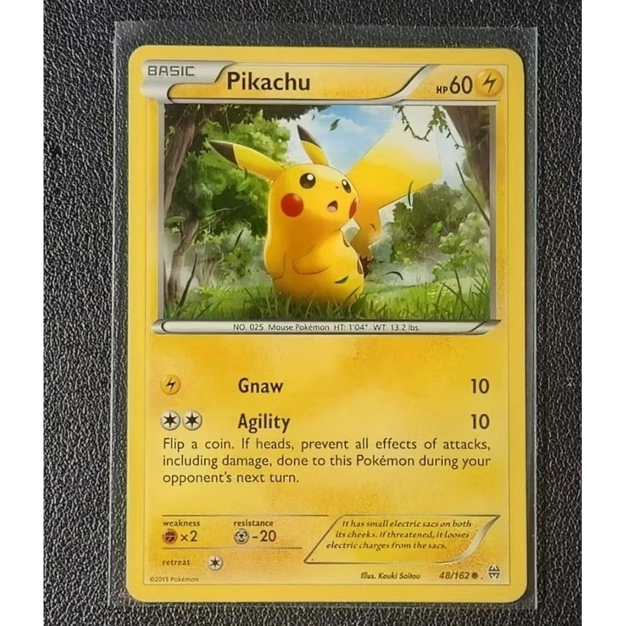 Kartu Pokemon TGC Pikachu 48/162 Pokemon card XY English