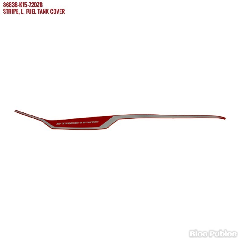 Stiker Tangki Kiri Honda CB150R StreetFire 2021 - 86836K15720ZB - STRIPE, L. FUEL TANK COVER