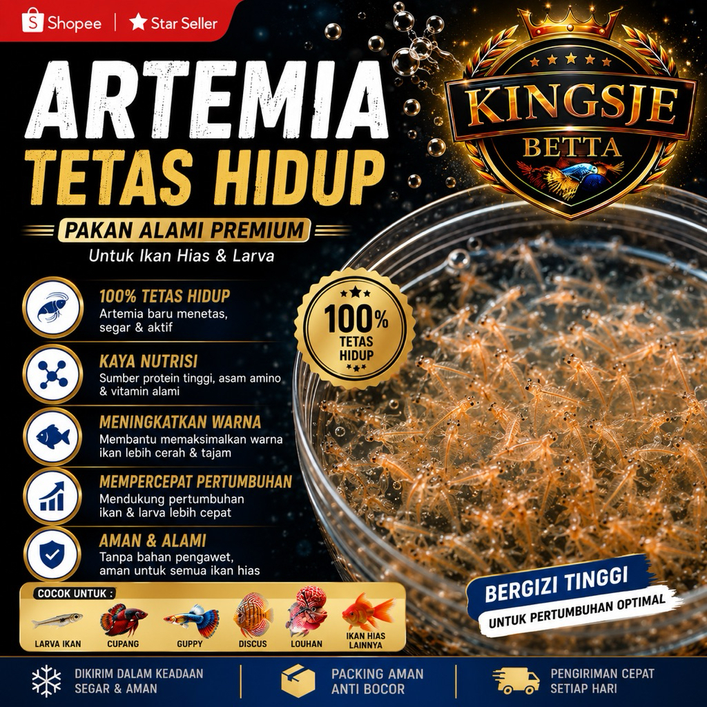 [Artemia Hidup] Pakan Cupang & Hias | KHUSUS INSTANT
