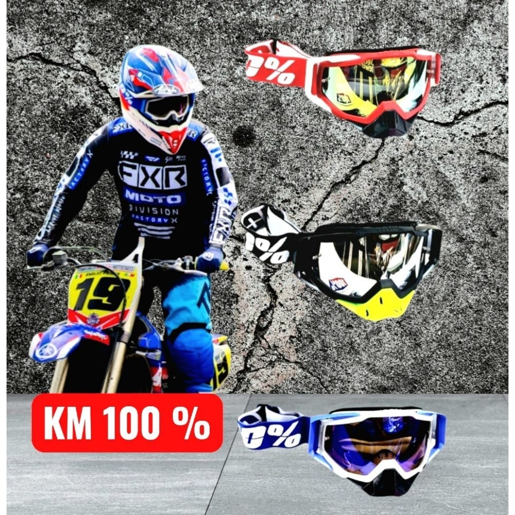 Kaca mata google motor cross google trail kaca mata 100% google trail motor cross