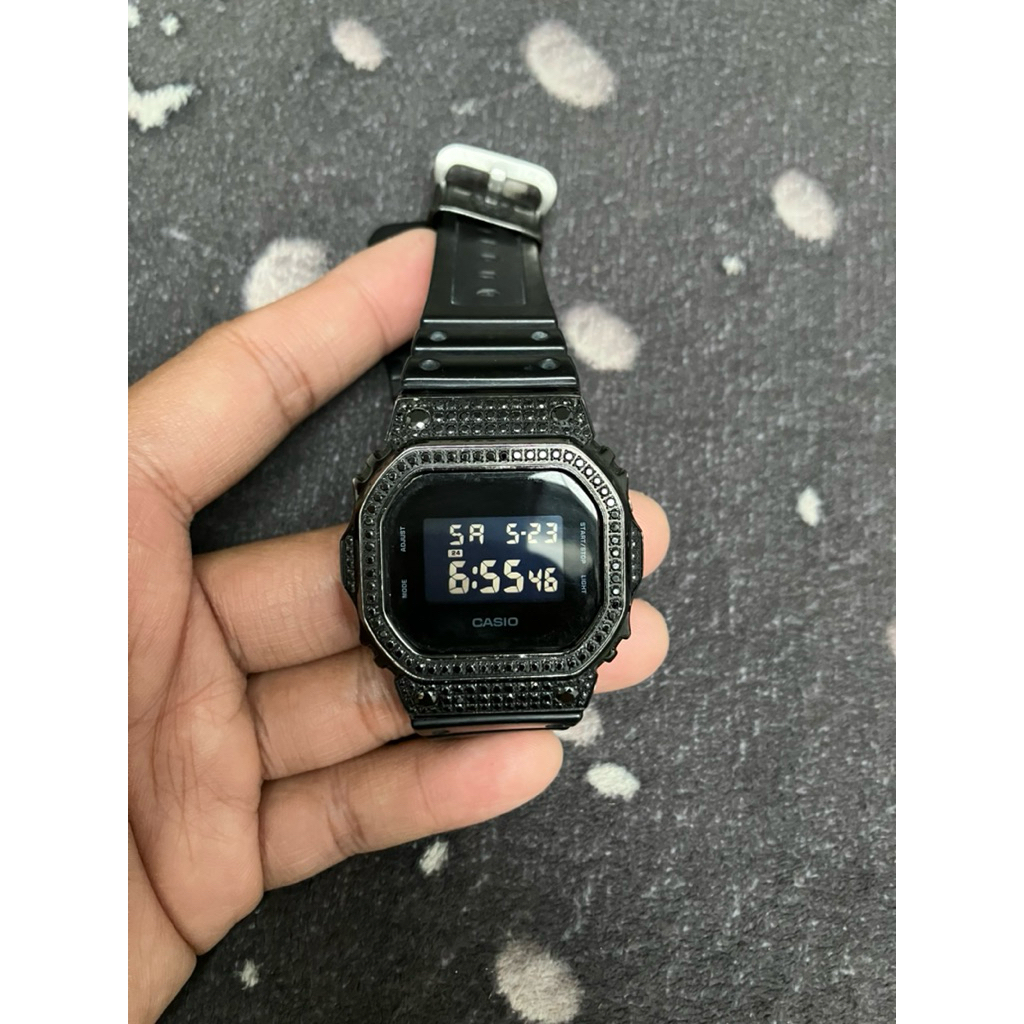CASIO G-SHOCK DW-5600BB Custom Black Diamond Style