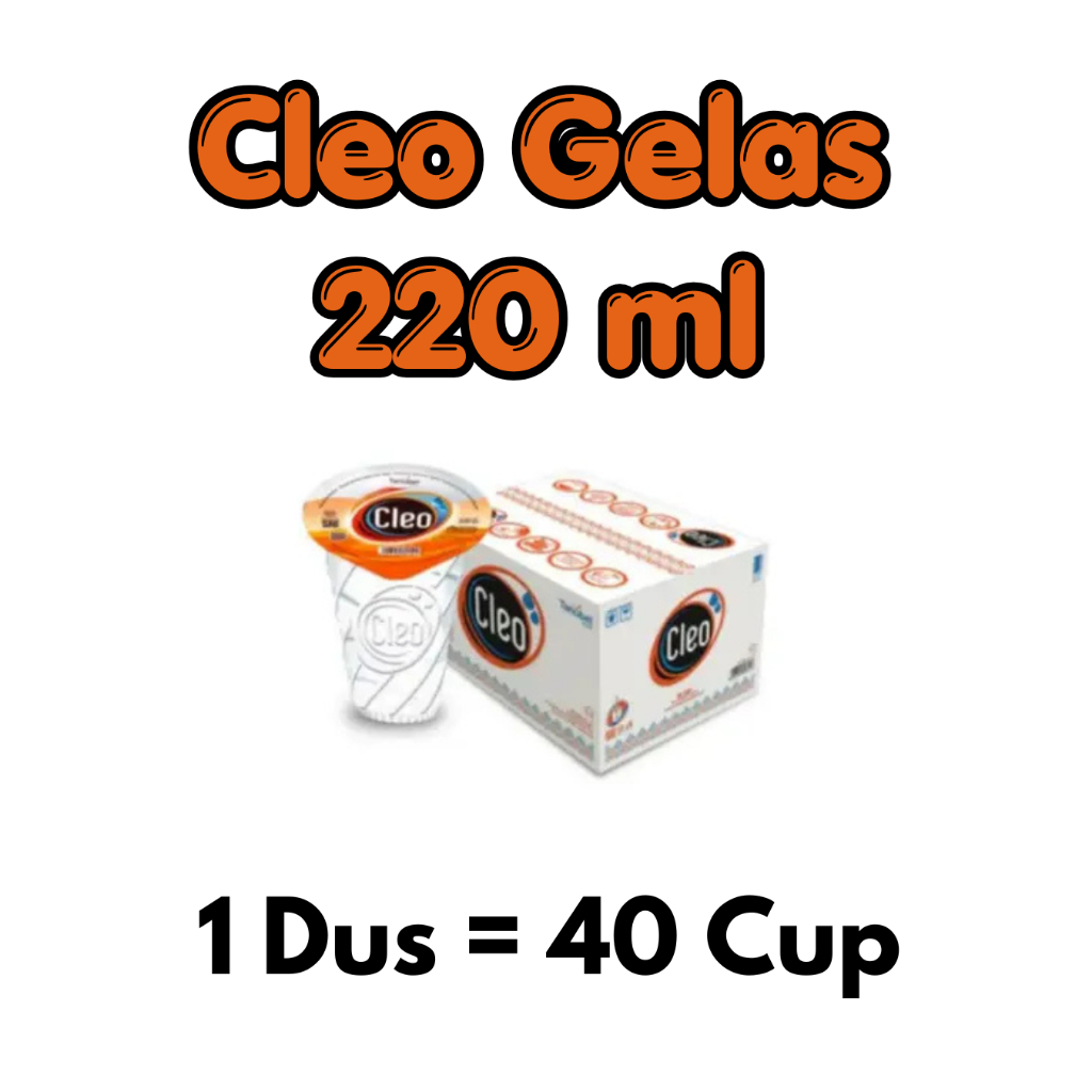 Cleo Gelas 1 Dus (Isi 40 Cup) - Air Minum Murni untuk Segala Acara