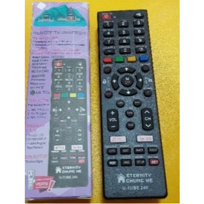 REMOTE REMOT TV UNIVERSAL ETERNITY CHUNG HE U-240 remot tv eternity universal smart tv