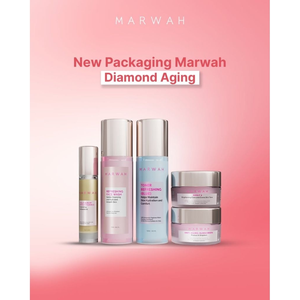 Marwah Skincare Paket Diamond Anti Aging Untuk Flek Hitam Ringan