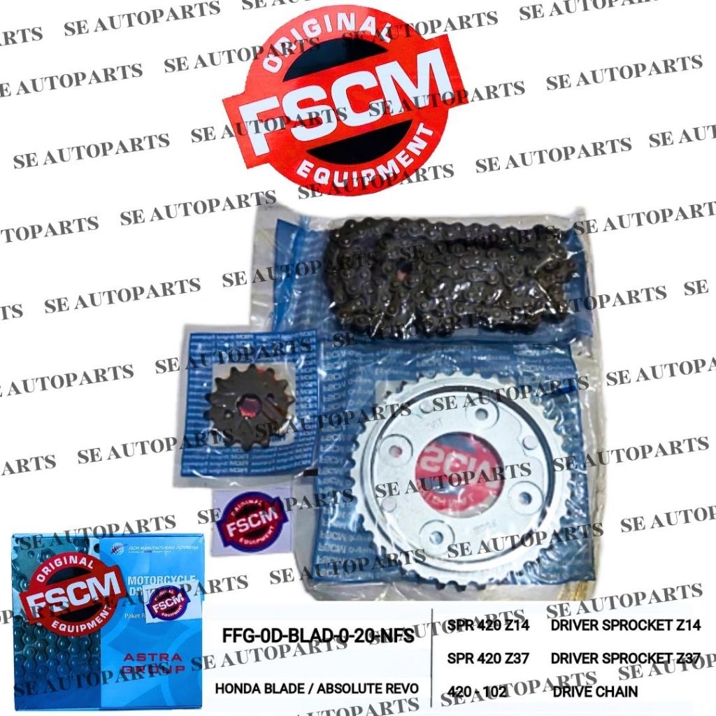 Gear Set Rantai Motor FSCM Blade Old , Revo Old Astra Otopart Group