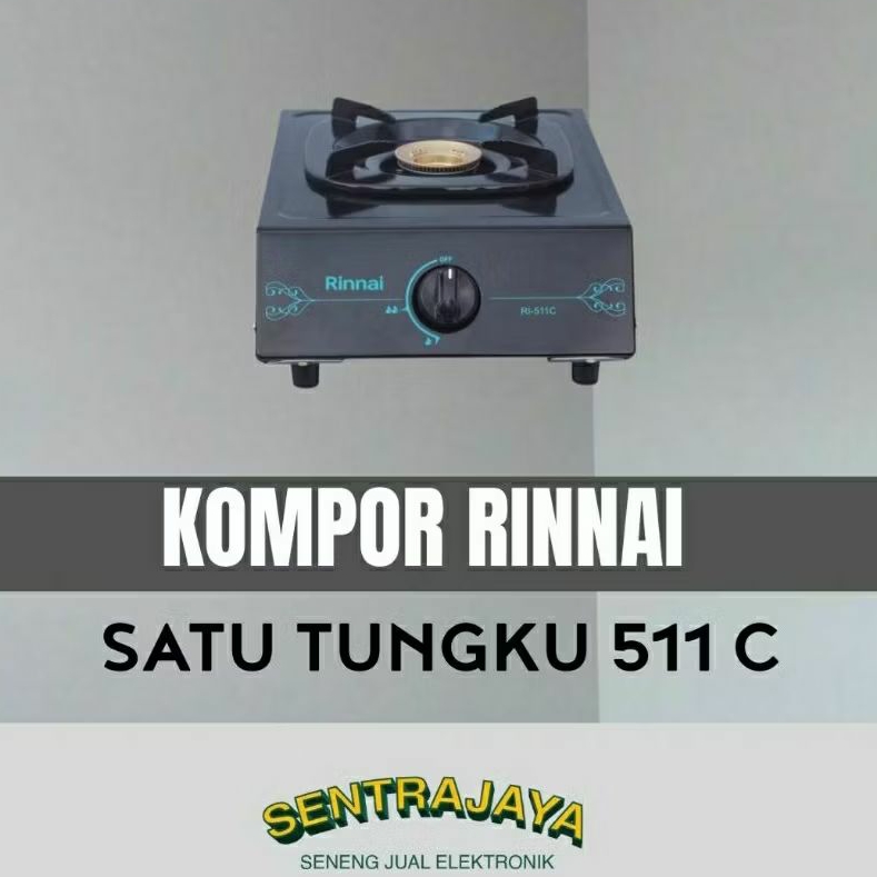 Kompor Gas 1 Tungku RI-511 C / Kompor Gas Rinnai 1 Tungku RI 511 C