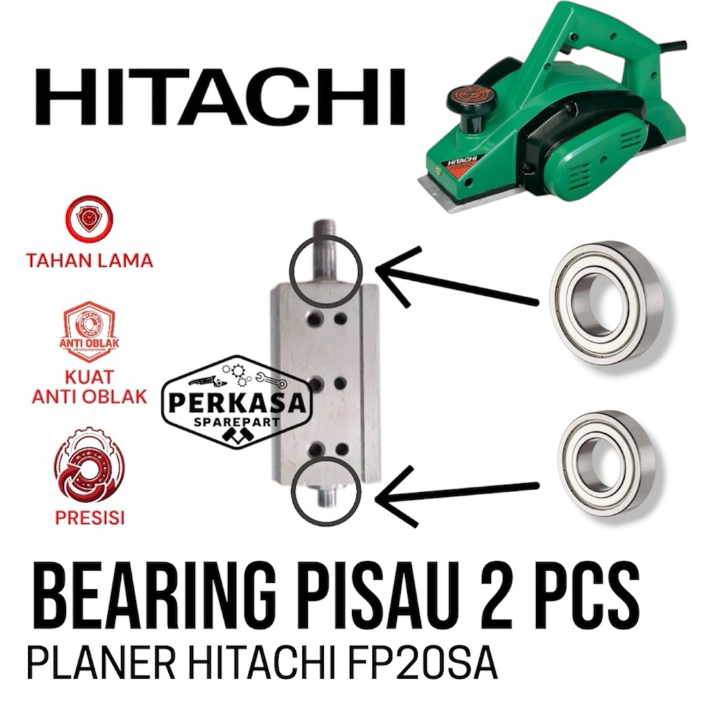 Bearing 2pcs Set Pisau Planer HITACHI FP20SA Klaher Di Bagian Pisau Ketam Serut Hitahci FP20 FP 20SA