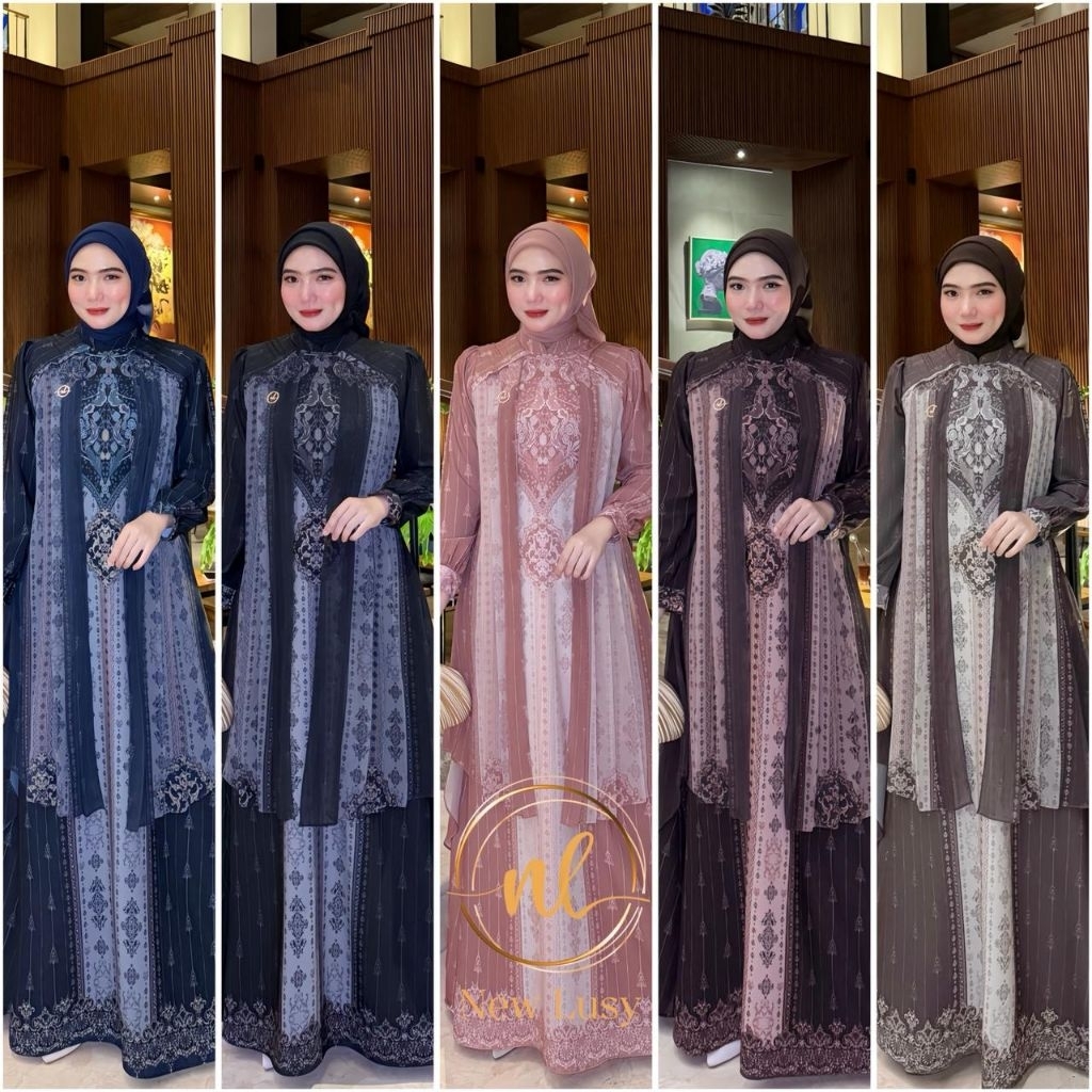 Arunika dres dan alesia dres new lusy gamis lebaran New lusy gamis terbaru new lusy gamis viral cod 