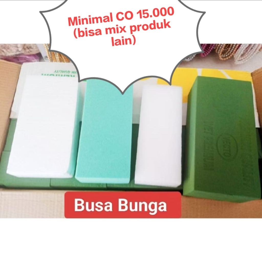 (Batam) Busa foam bunga /Busa buket / Busa kering Untuk Bunga Artificial / Busa basah Untuk Bunga As
