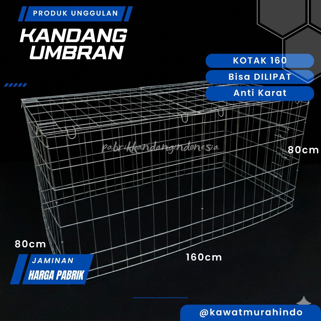 KANDANG UMBARAN 160x80x80 AYAM BANGKOK MURAH l BISA DILIPAT l KANDANG LIPAT l KURUNGAN AYAM MURAH / 