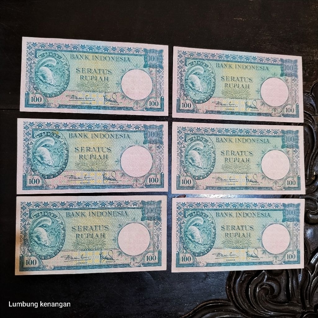 uang kuno seri Hewan 100 tupai 1957
