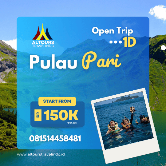 Open trip PULAU PARI 1D bersama ALTOURS TRAVELINDO