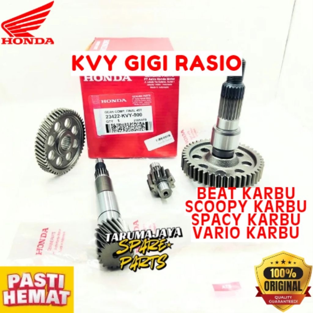 GIGI RASIO ORIGINAL HONDA KODE KVY GIGI RASIO BEAT KARBU, GIGI RASIO SCOOPY KARBU, GIGI RASIO SPACY 