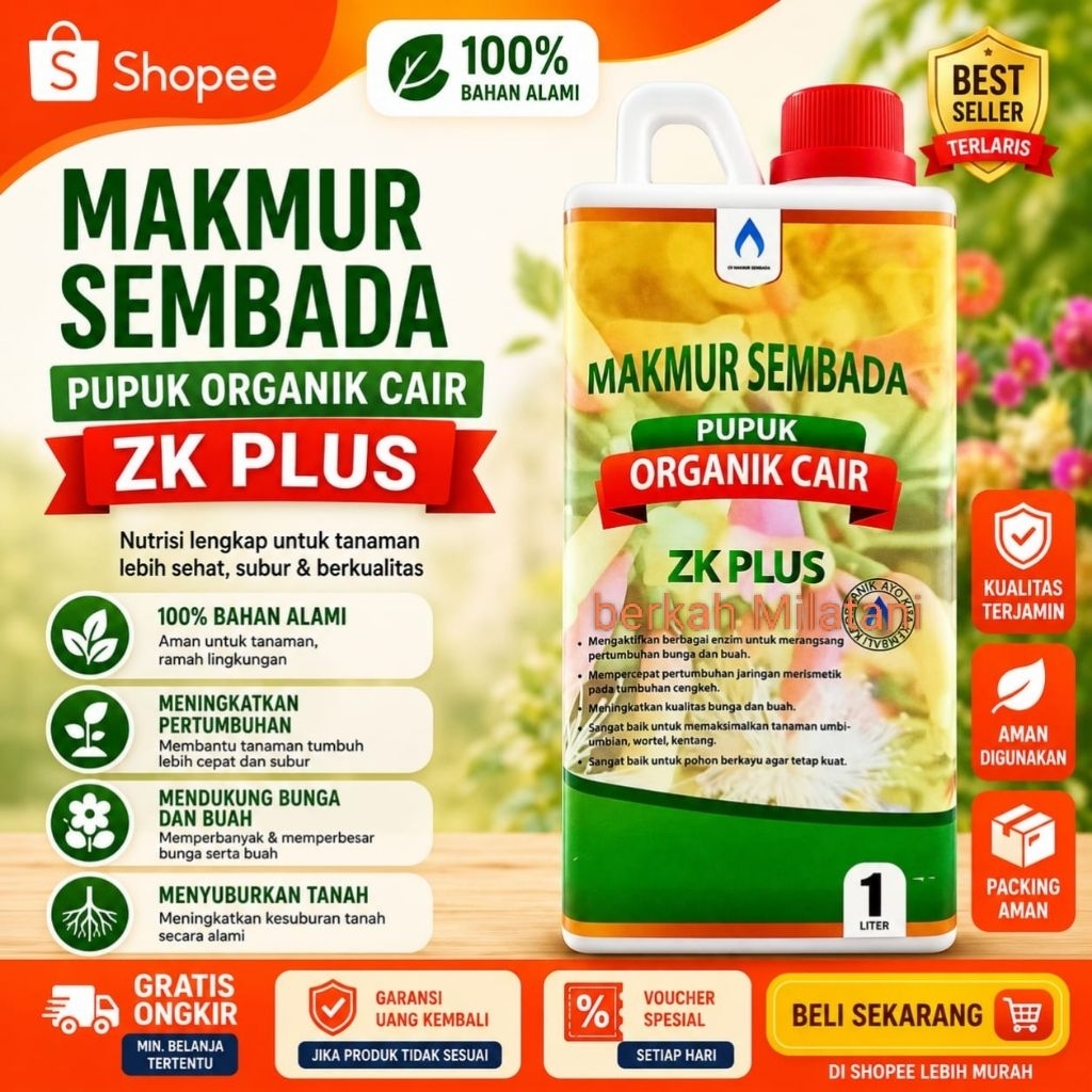 pupuk POC  zk plus makmur sembada 1liter,pupuk pembuahan