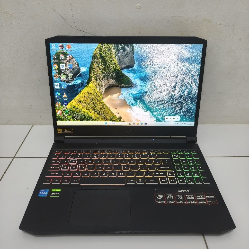 Laptop gaming Acer Nitro 5 Intel core i5 gen 11 Nvidia GTX 1650 siap pakai
