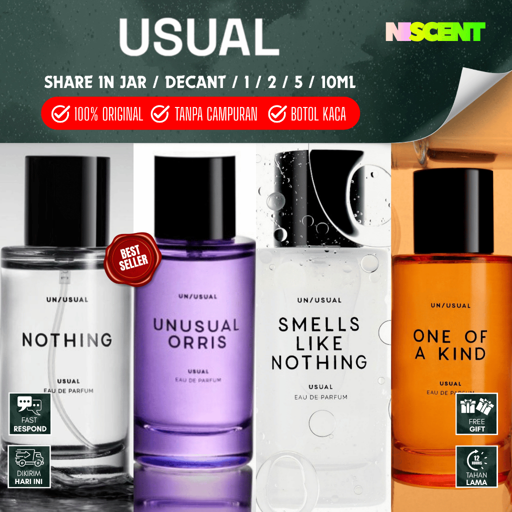 Decant Usual Perfume Share In Jar 100% Original NOTHING Travel Size 1/2/5/10ml BERGAMORE SMELLS LIKE