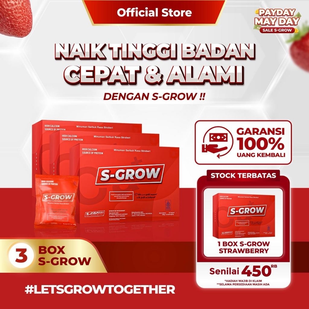 Original SGROW Peninggi Badan Terbaik - 3 BOX