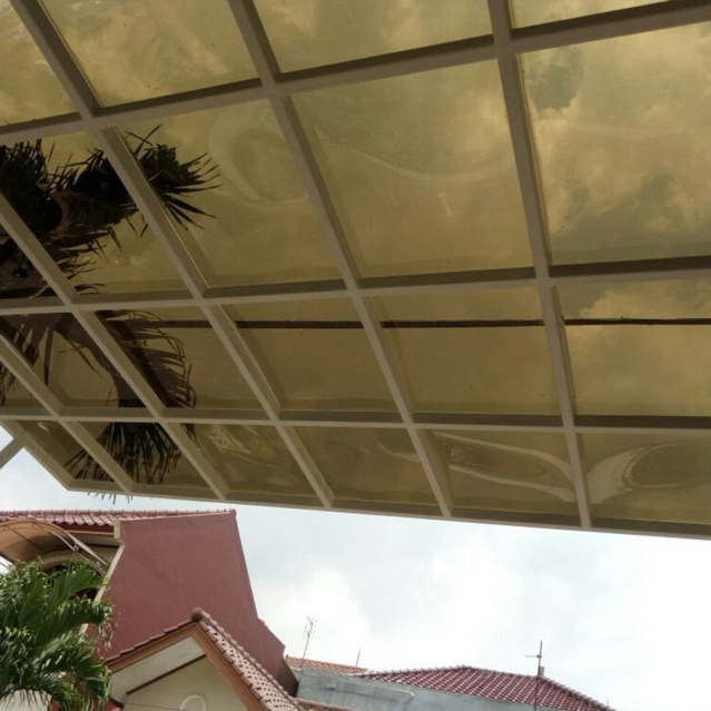 Atap Transparan SolarFlat 3mm Lebar 1.22m Clear Grey Bronz