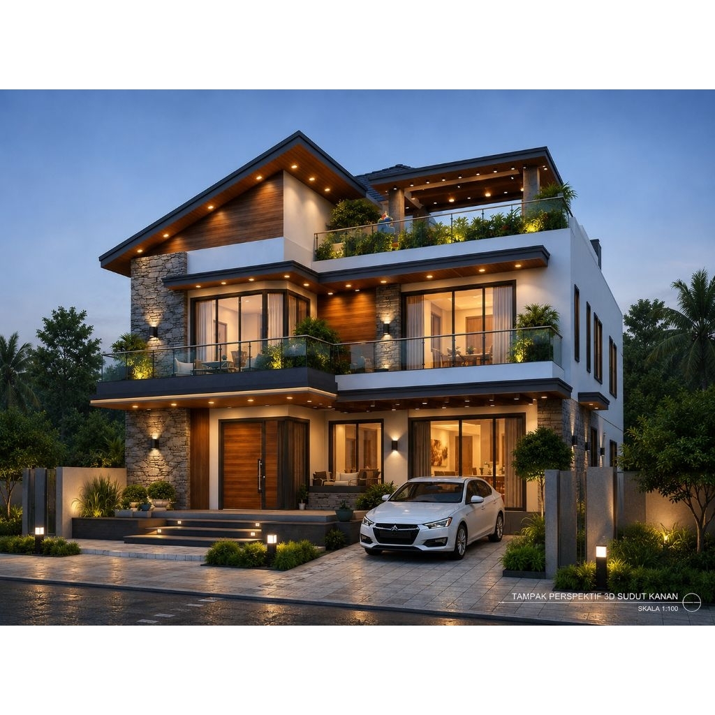 Jasa Desain Rumah 1 dan 2 Lantai Lengkap