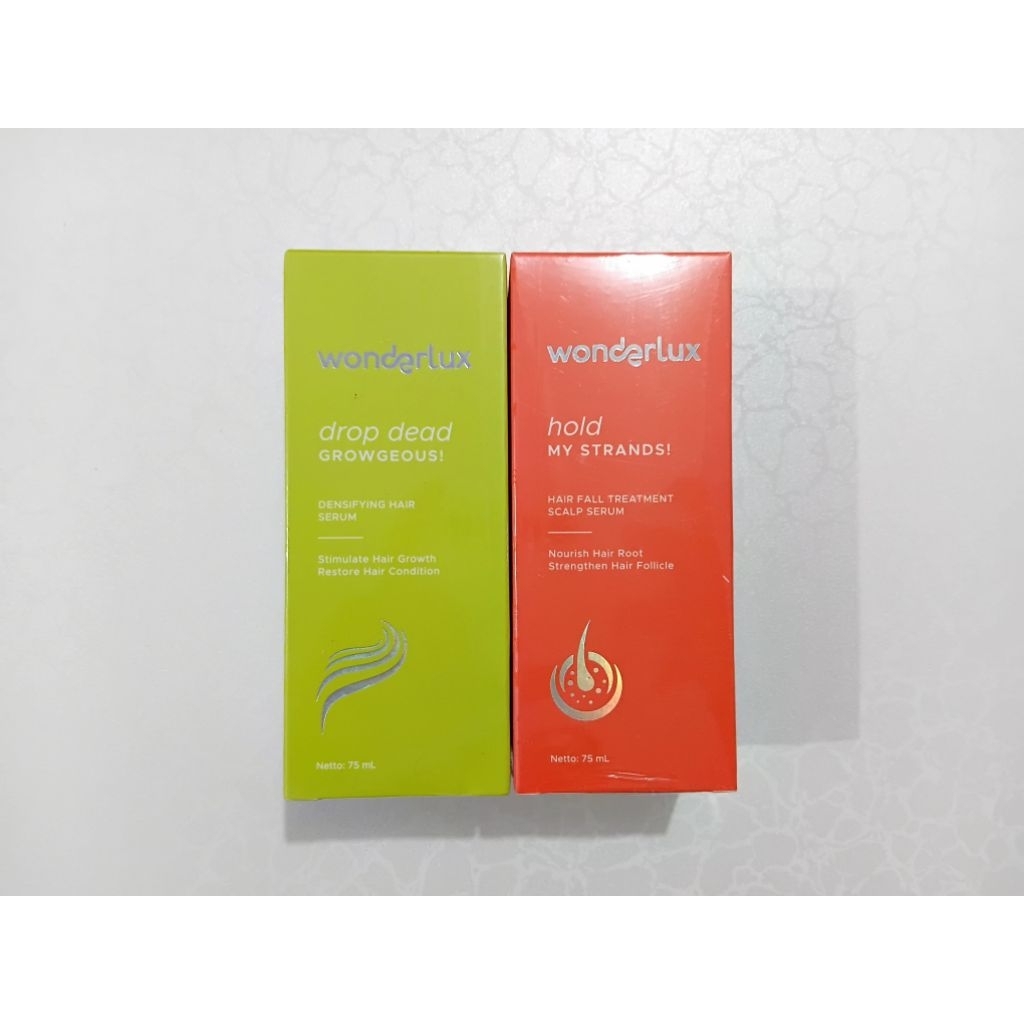 Wonderlux Perfect Combo - Rambut Sehat & Lebat Anti Rontok Serum Penumbuh Rambut Lebat Serum Rambut