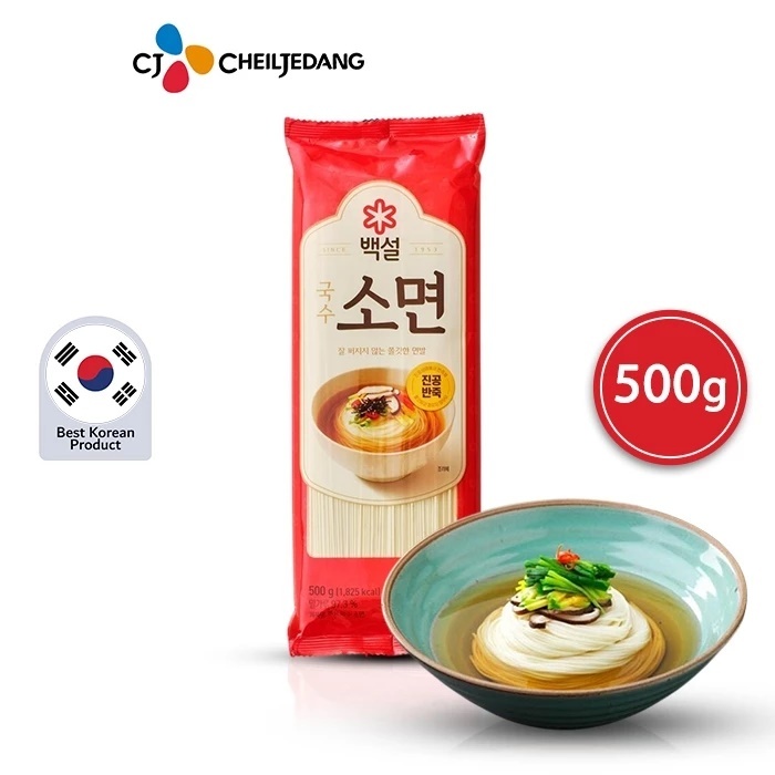 Beksul Somyun Korean Style Noodle 500Gr - Mie Kering Gandum Korea