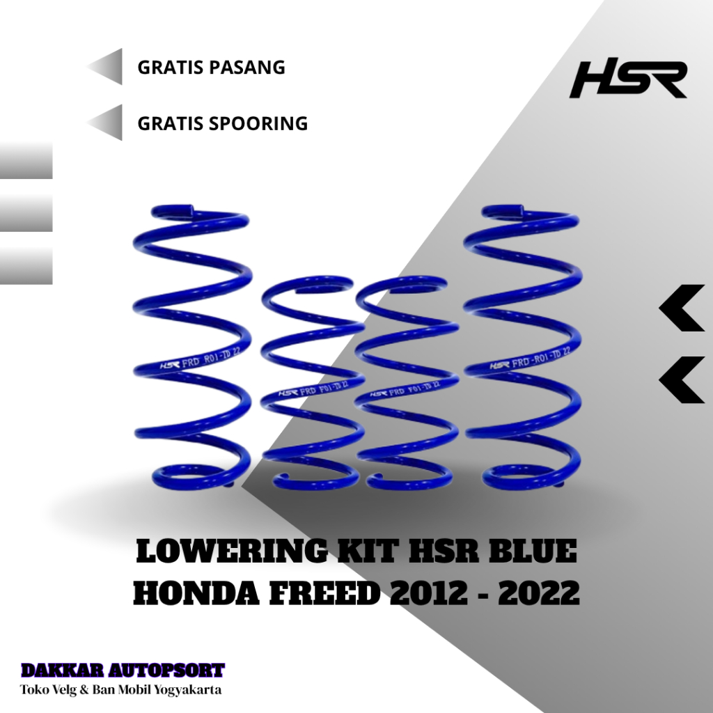PER CEPER MOBIL HONDA FREED LOWERING KIT HSR BLUE - HONDA FREED 2012 - 2022