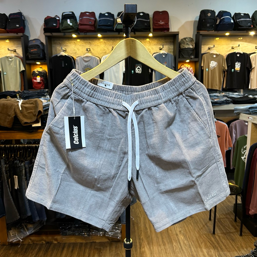 celana pendek celcius/boardshort pria corduroy