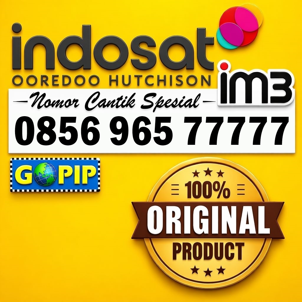 Nomor Cantik Im3 Panca 77777 (965) Kartu Perdana Indosat Support 5G Original