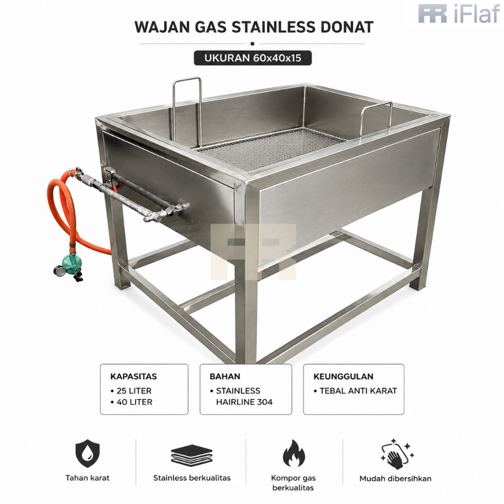 WAJAN GAS STAINLESS 304 25LITER