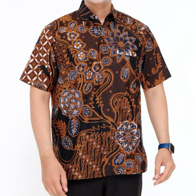 Baju Batik Pria Lengan Pendek Lapis Furing Tebal Premium || Kemeja Batik Tulis Pria