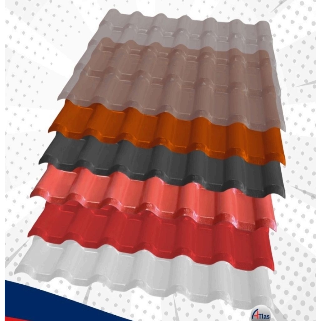 Atap Genteng UPVC 100x150 cm tebal 1.5mm