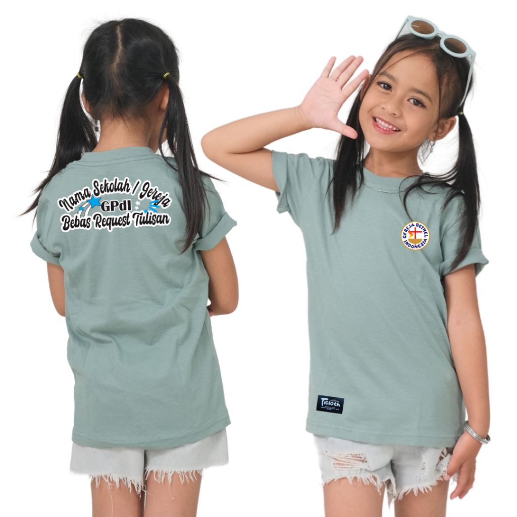 Kaos Natal Anak Sekolah Minggu Baju Merry Christmas Sunday School Laki Laki / Perempuan 1 - 12 Tahun