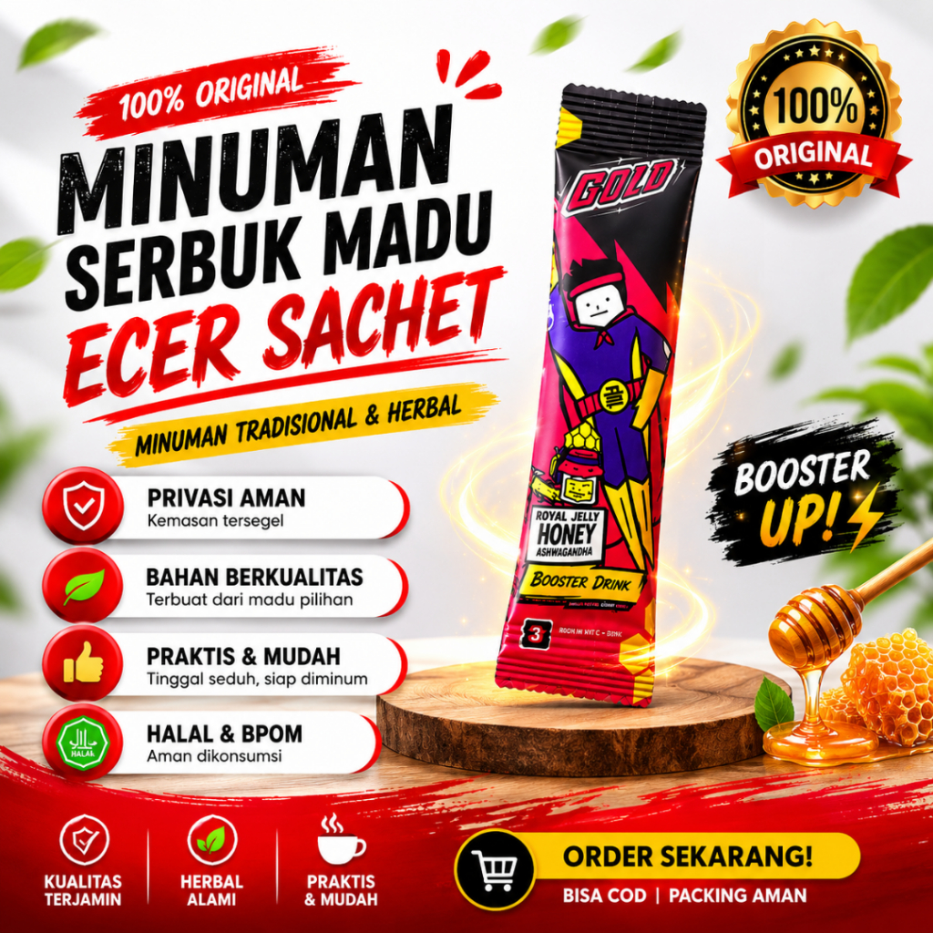 Golo Ginseng Original Botanical Drink Serbuk Royal Jelly