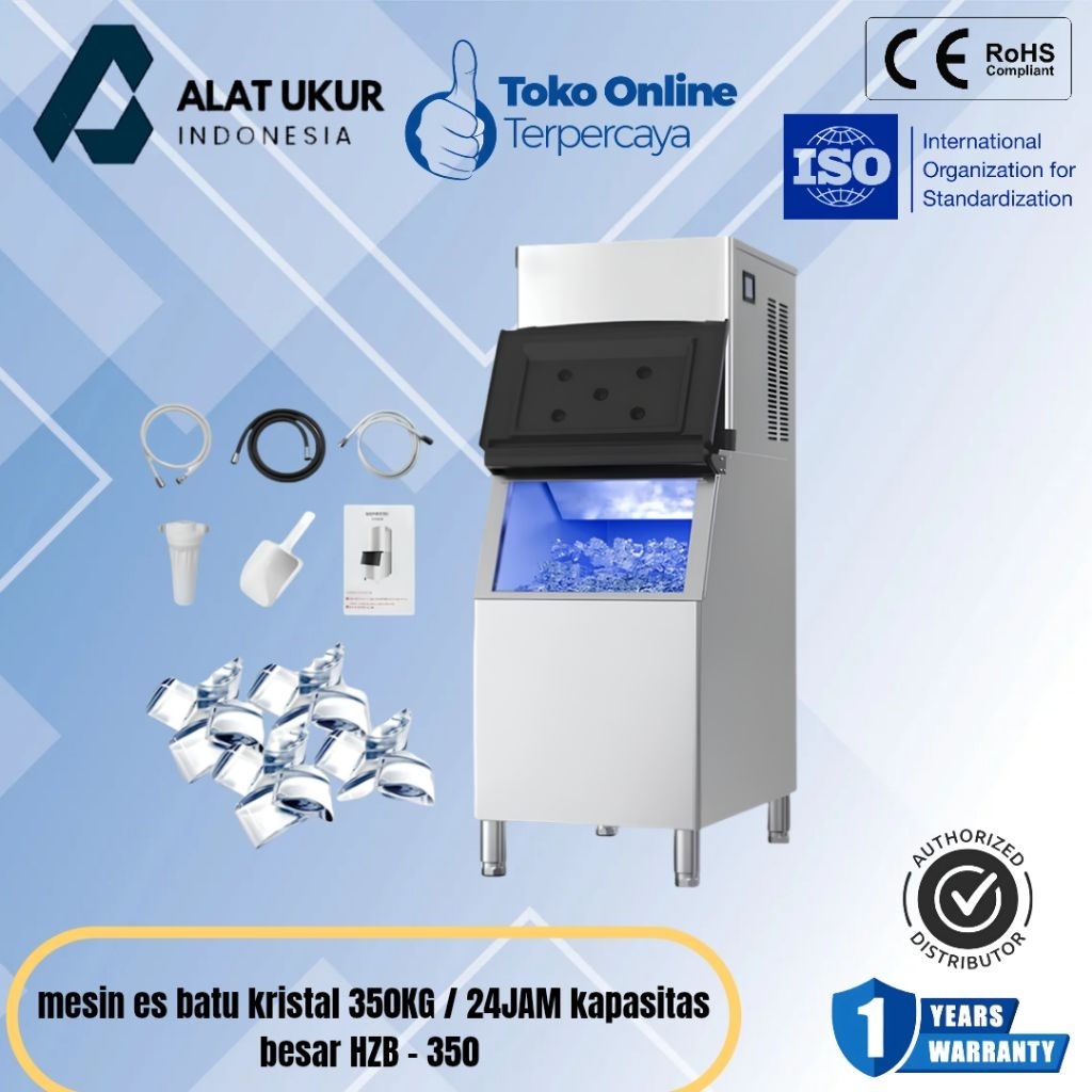 mesin es batu kristal 350KG / 24JAM kapasitas besar HZB - 350 HICON mesin es batu kristal 350KG / 24