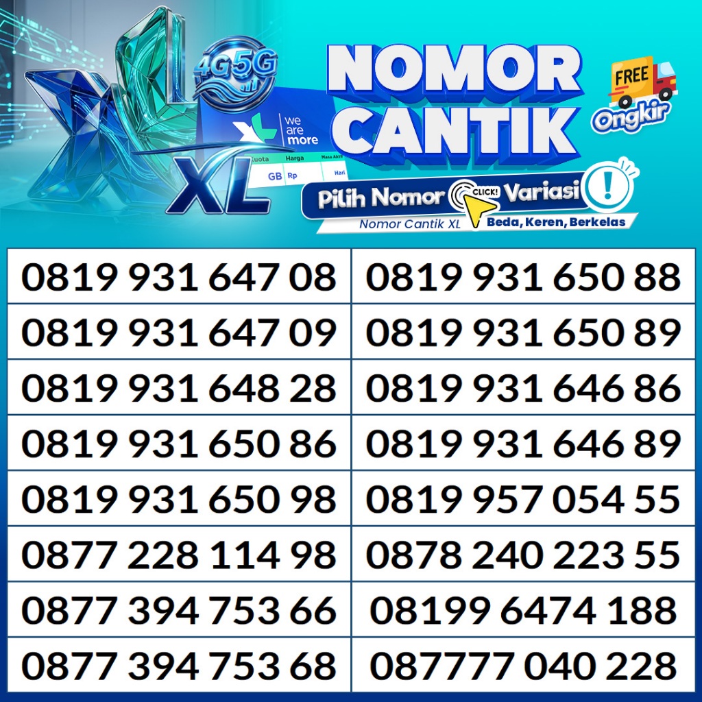 Nomor Cantik XL Perdana 35.000 Rb