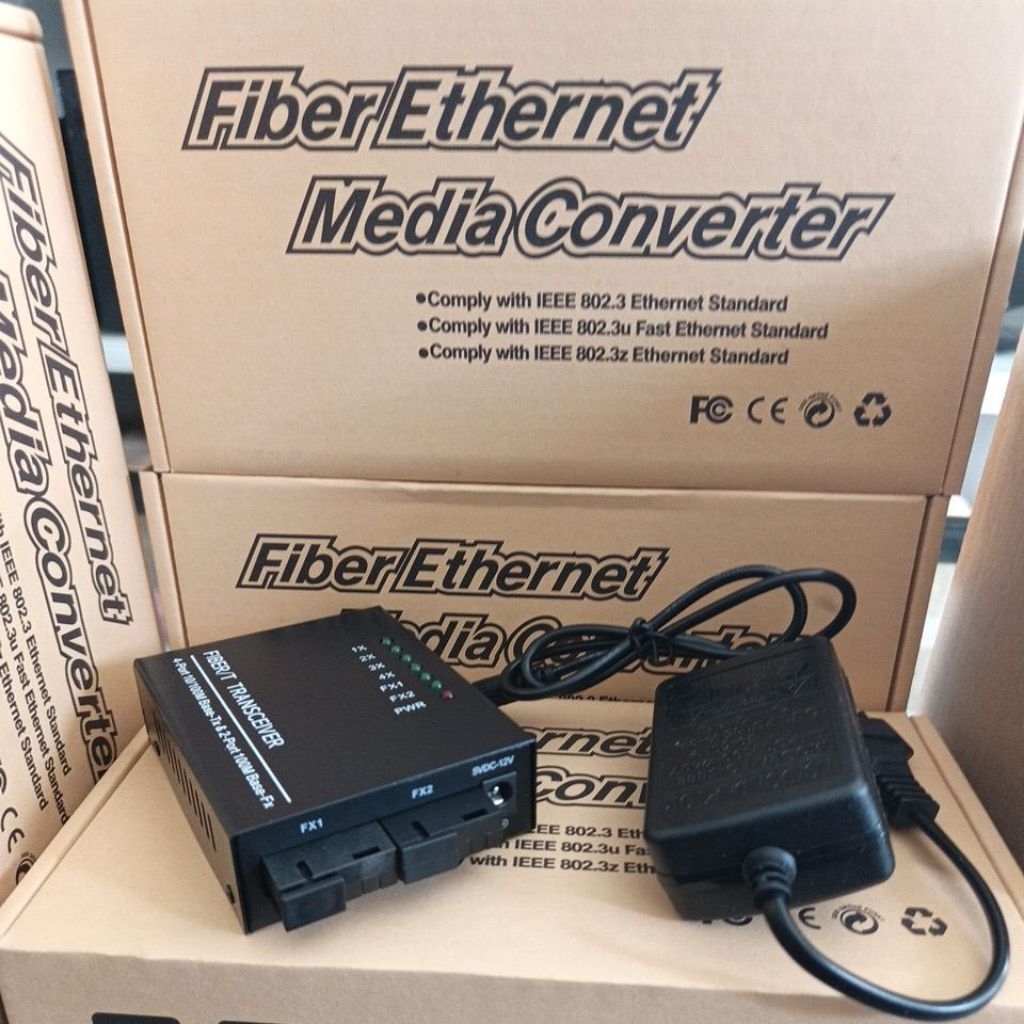 HTB Single Ethernet Media Converter 4Port lan