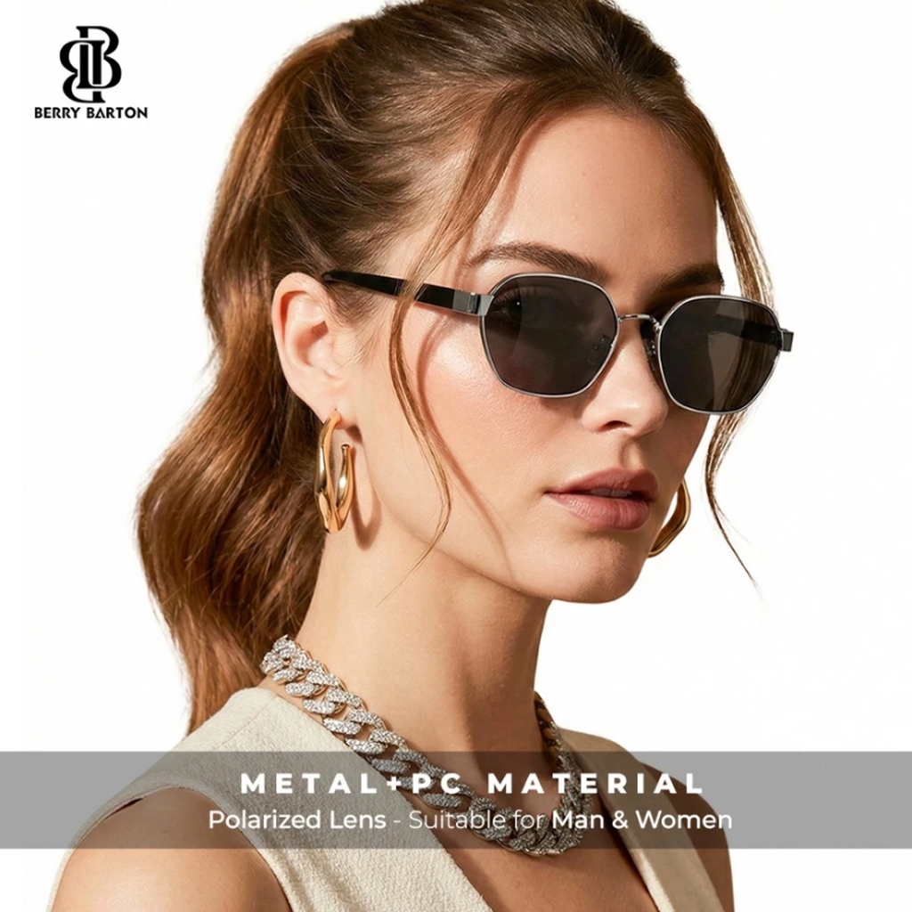 Berrybarton Kacamata Hitam Geometric Modern Sunglasses Fashion Polarized ZY 8871