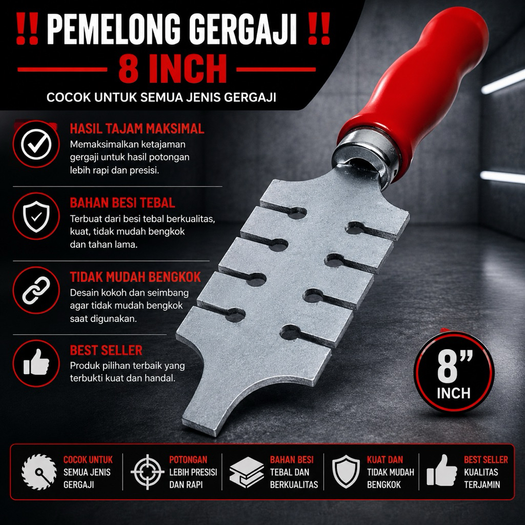 Pemelong Gergaji 8”l Alat Pembuka Mata Gigi Gergaji l Siwalan Gergaji l Saw Teeth Modify | Siwalan g