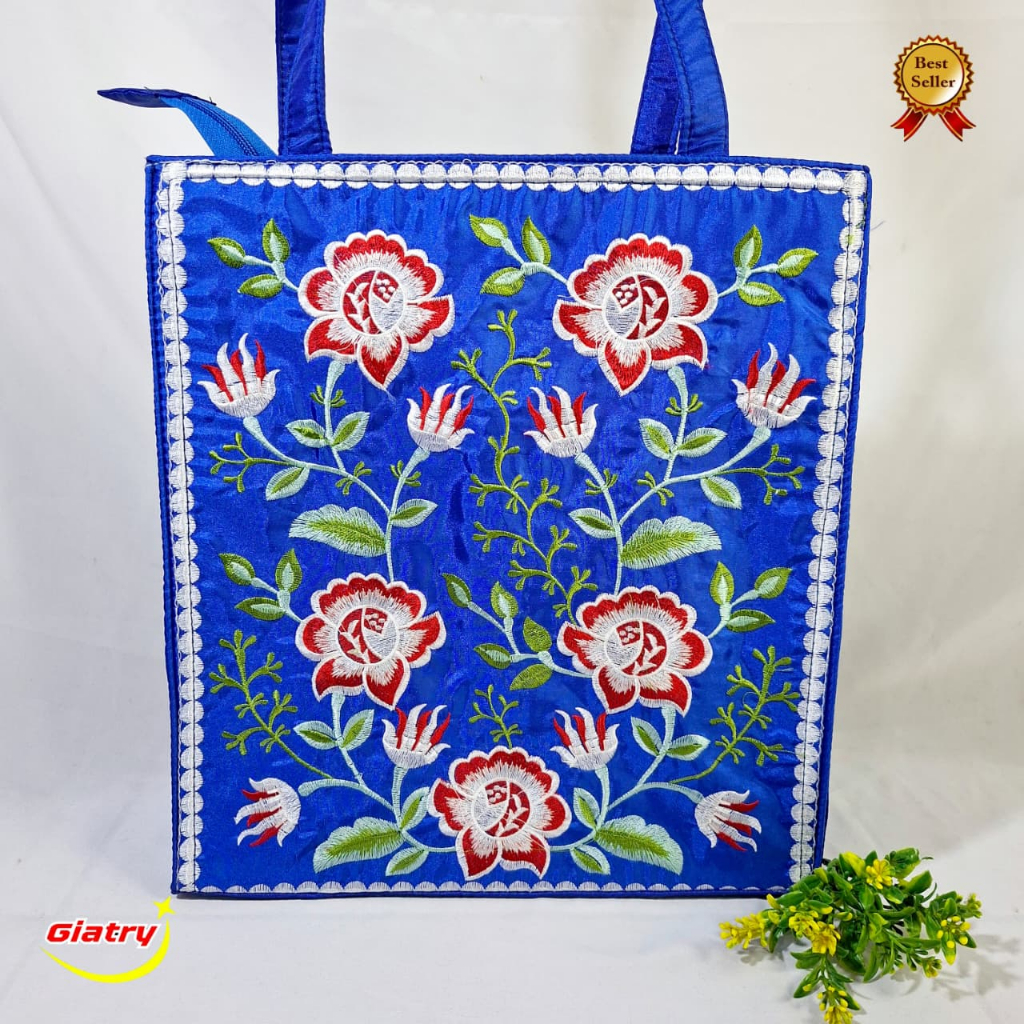 Tas map wanita bordir  / tas jinjing bordir / totebag bordir/ tas bordir wanita/tas tengteng/ tas ma