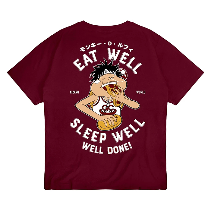 KIZARU Kaos Anime LUFFY EAT WELL