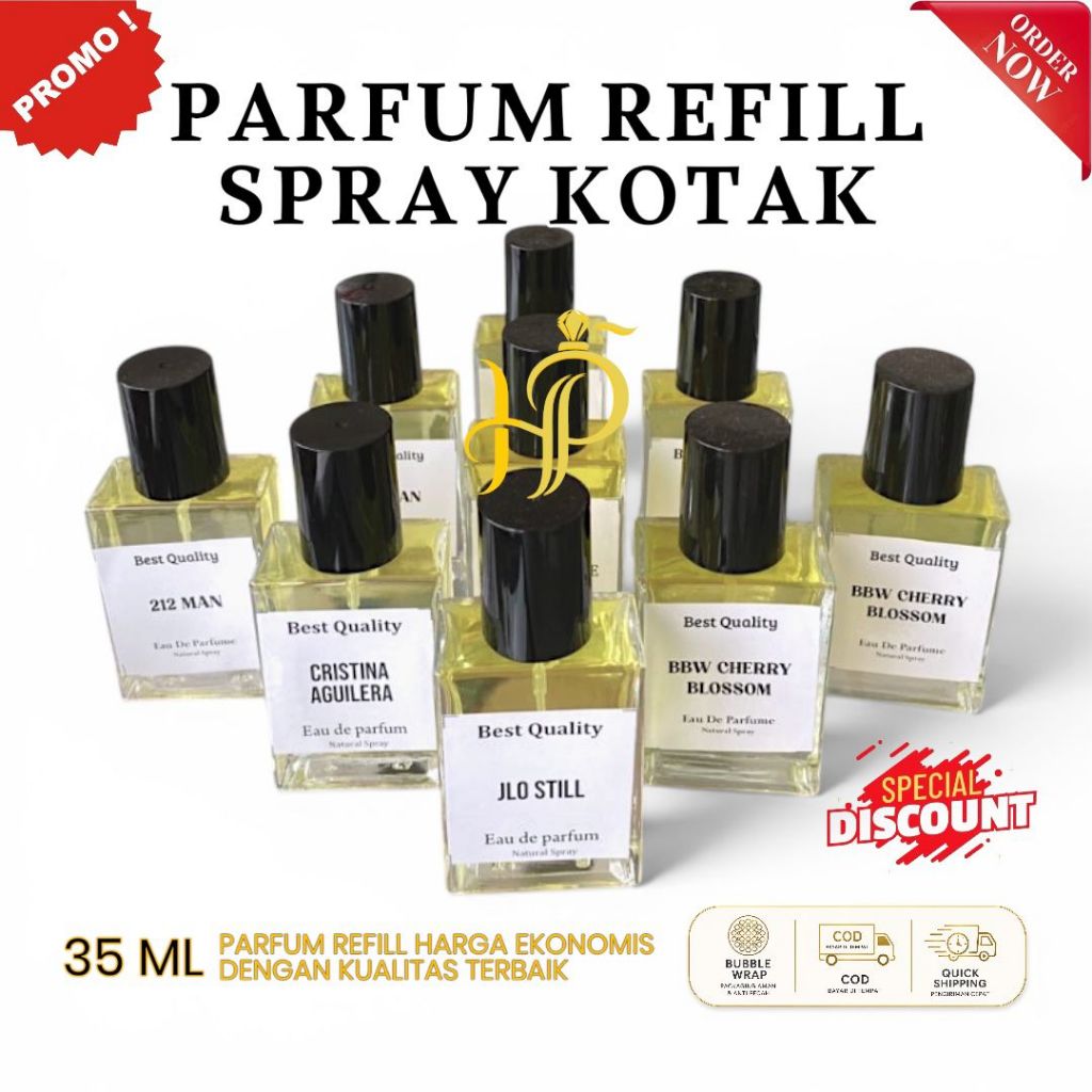 ( 30 ML ) PARFUM REFILL SPRAY BOTOL  KOTAK KACA 30 ML KUALITAS TERBAIK