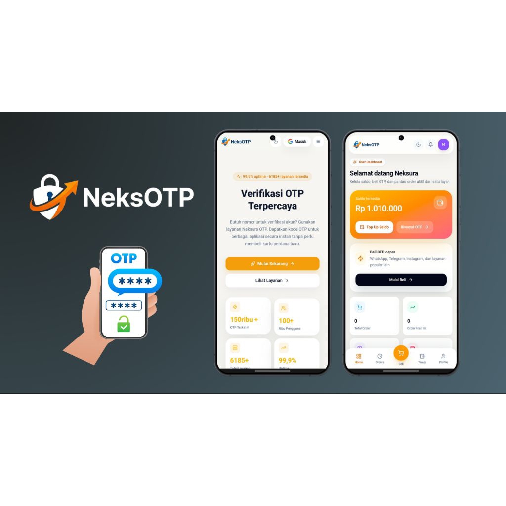 NeksOTP - Source Code Website Nokos atau Nomor Virtual
