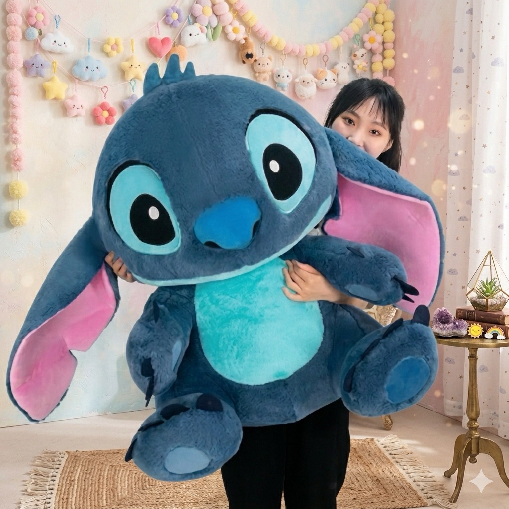 Boneka stitch jumbo besar lembut dan lucu jumbo 1 meter