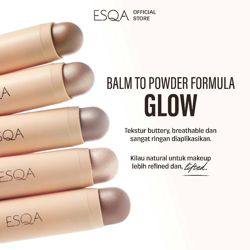 ESQA Bitty Balm Stick Highlighter ESQA Bitty Balm Stick Contour ESQA Stick Highlighter ESQA Stick Co
